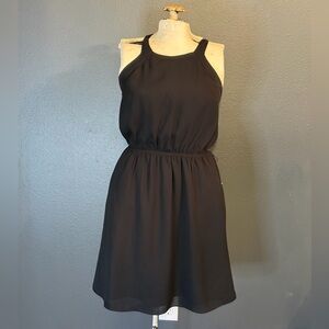 Express Black Halter Mini Black Cocktail Dress Size Medium